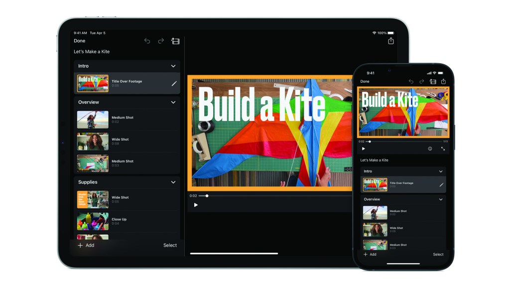 Screenshot of iMovie 3.0 on iOS and iPadOS