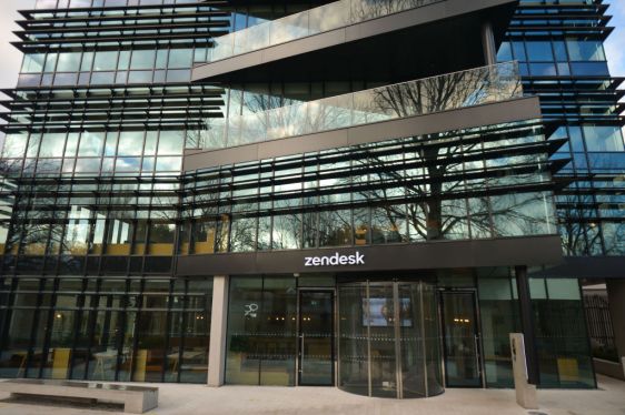 A view of Zendesk Offices, a customer service software company near the Grand Canal in Dublin.