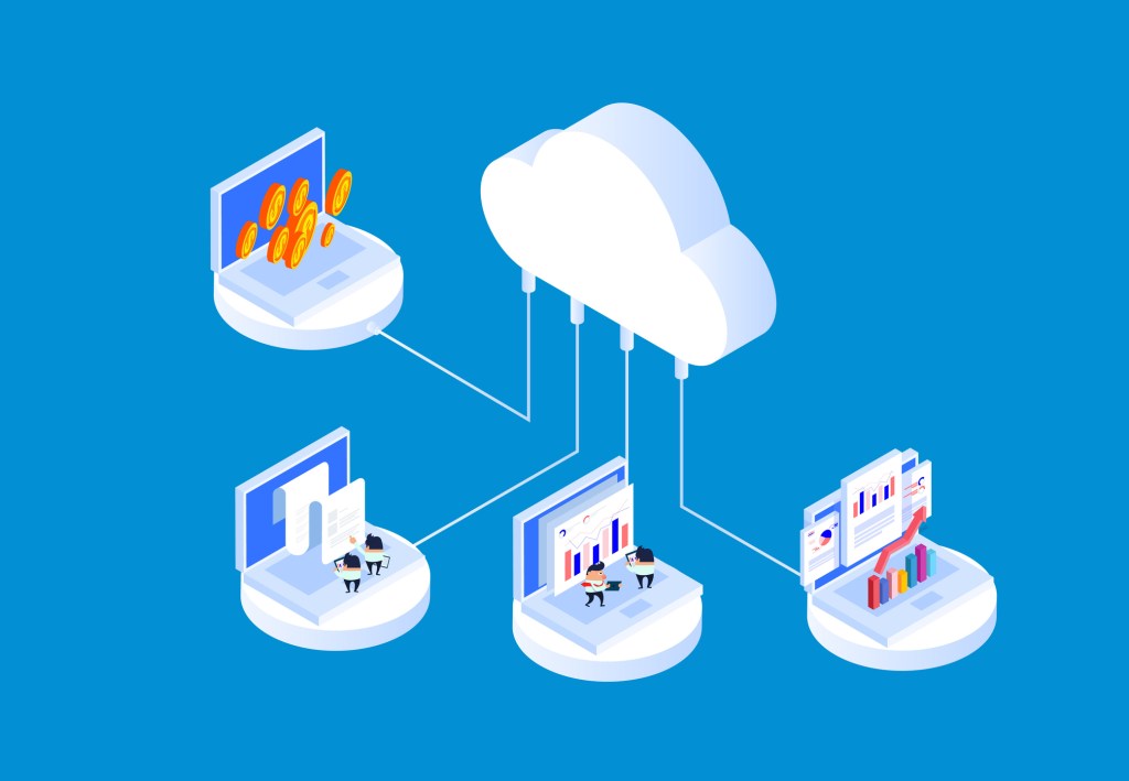 illustration of Cloud Technology and Data Analysis Technology