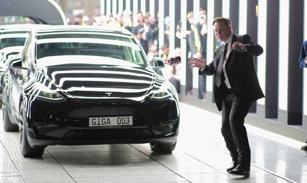 Elon Musk at Gruenheide Gigafactory opening