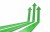 Green arrows going up together white