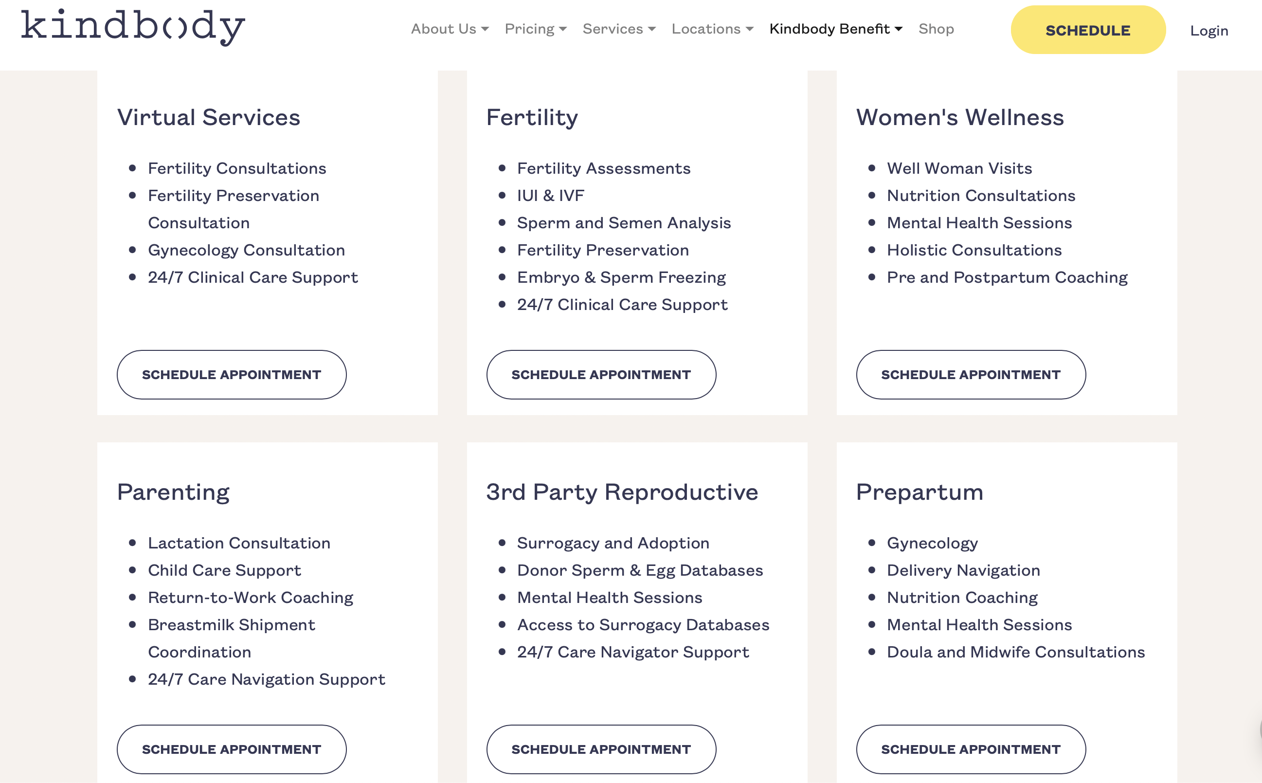 Kindbody's benefits service provides patients everything from fertility assessments and mental health support to return-to-work coaching