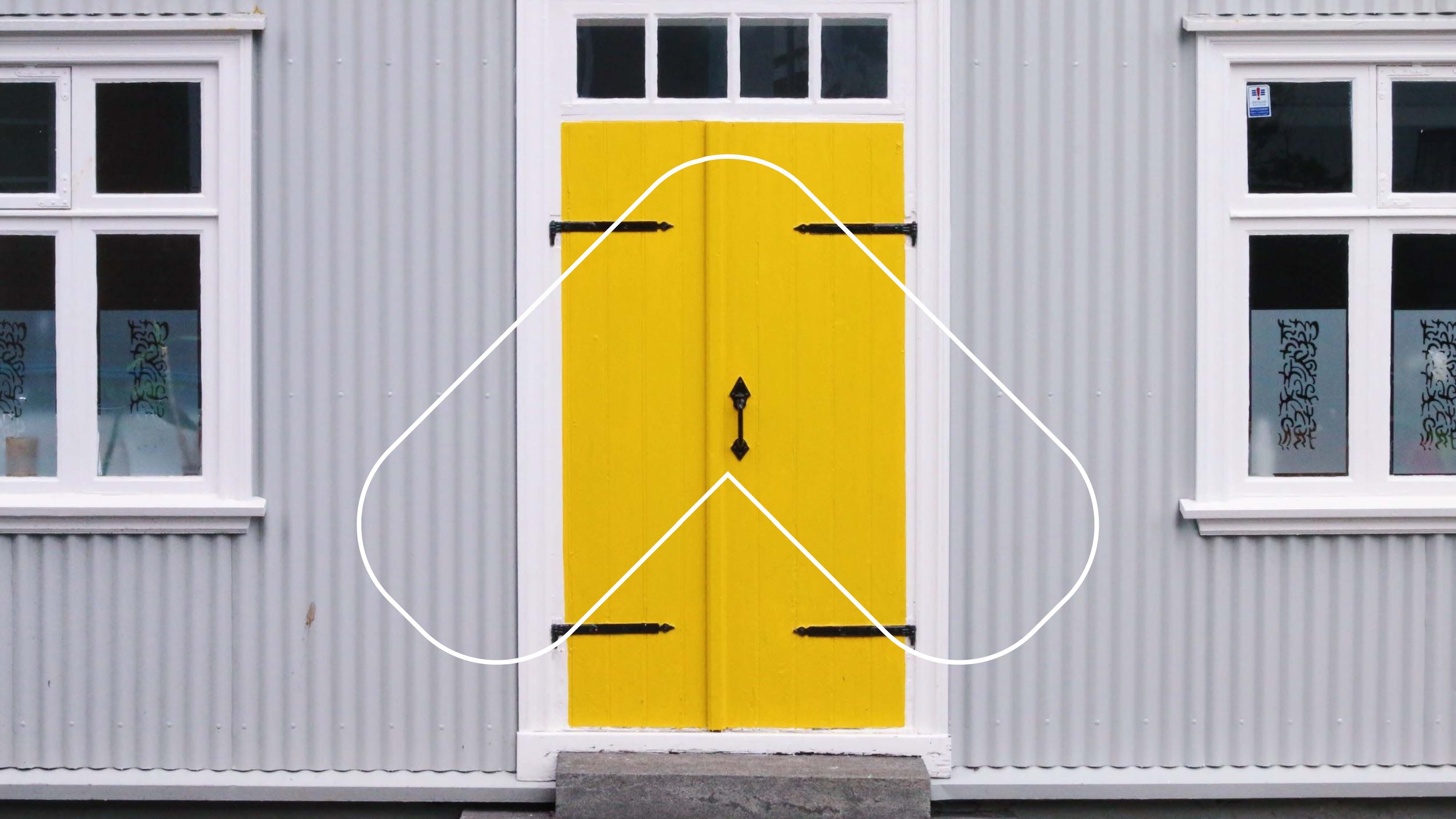 A yellow door