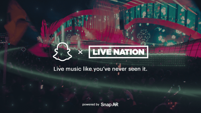 snap partnership with live nation