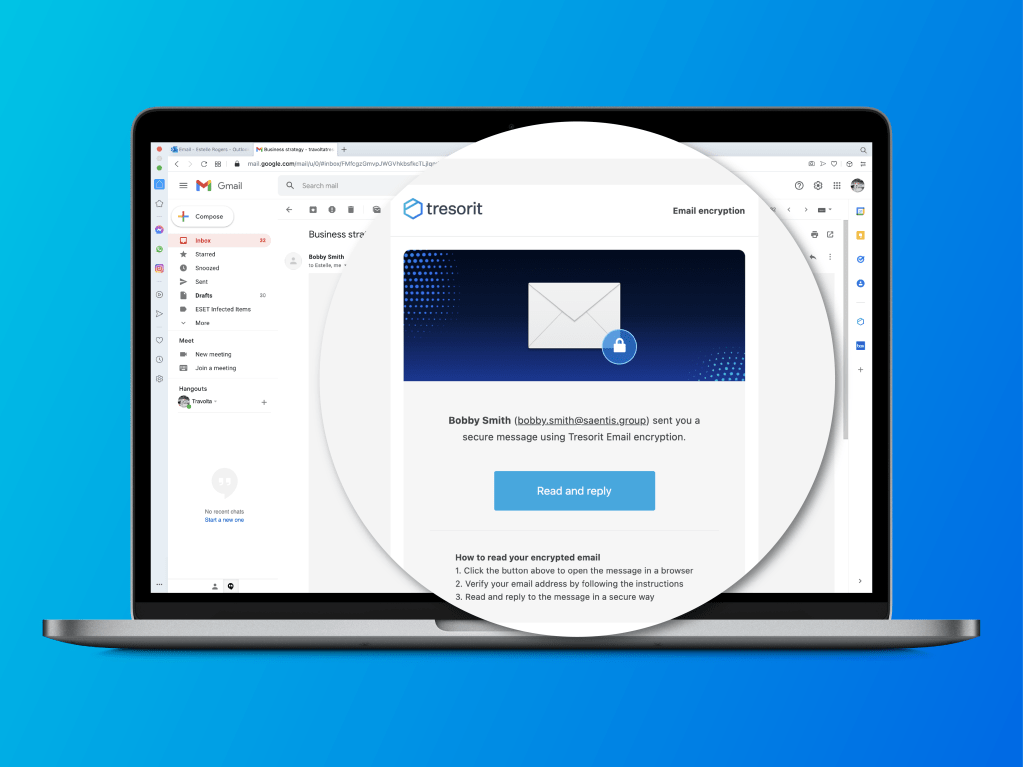 Tresorit email encryption module