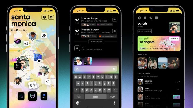 Screenshots of the all-new Zenly