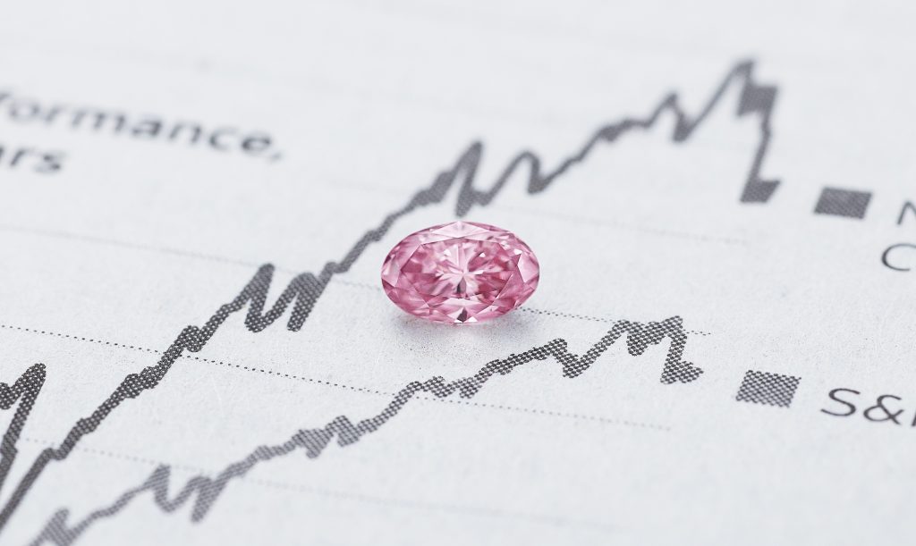 A rare pink argyle diamond