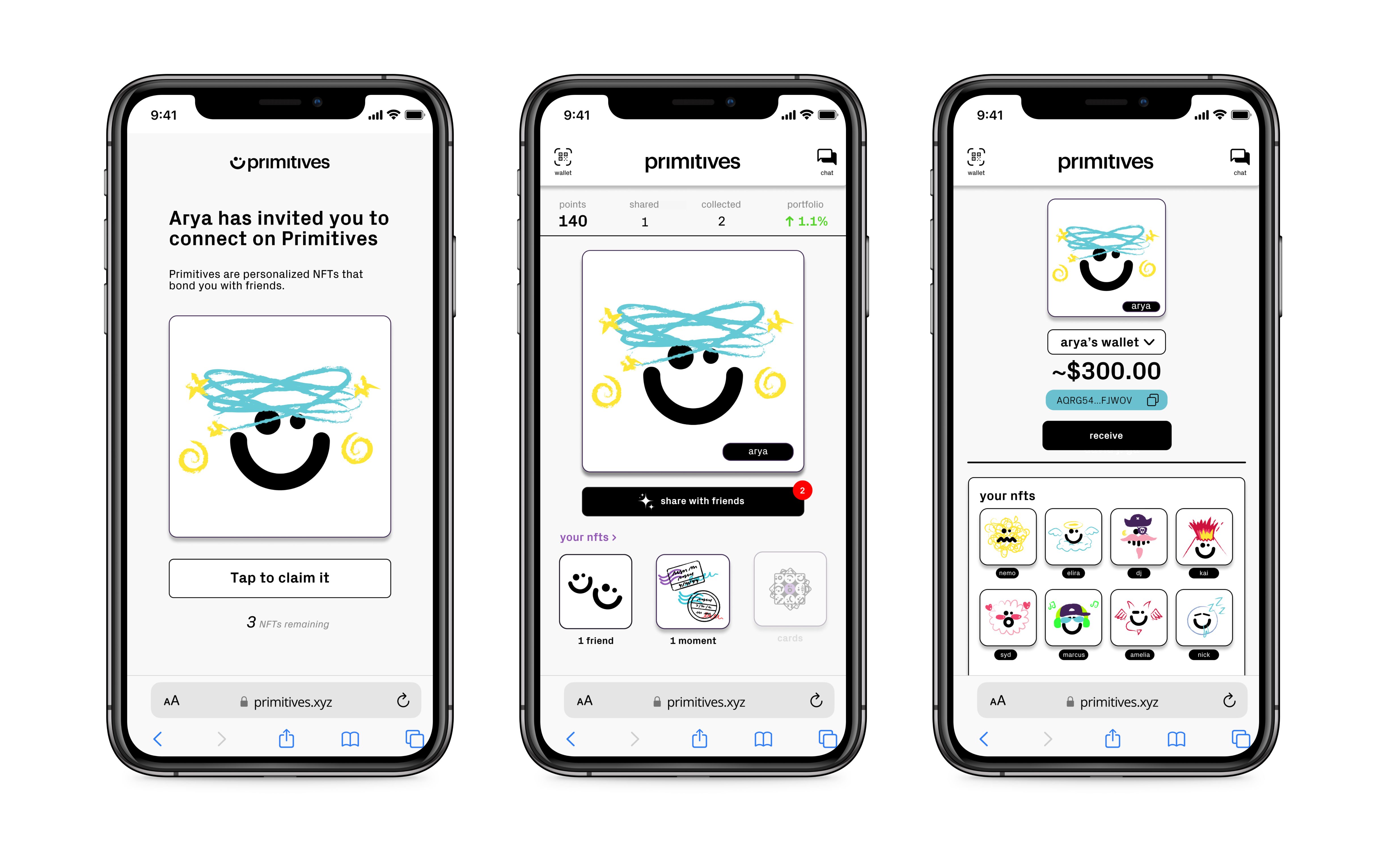 Primitives' user interface