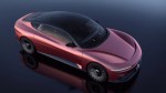 Delorean aerial red EV