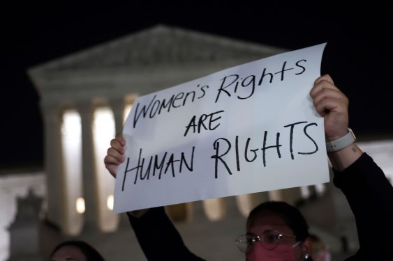 Pro-choice and anti-abortion activist rally outside of the U.S. Supreme Court on May 02, 2022 in Washington, DC.