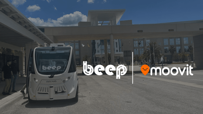 Moovit Beep autonomous shuttle partnership