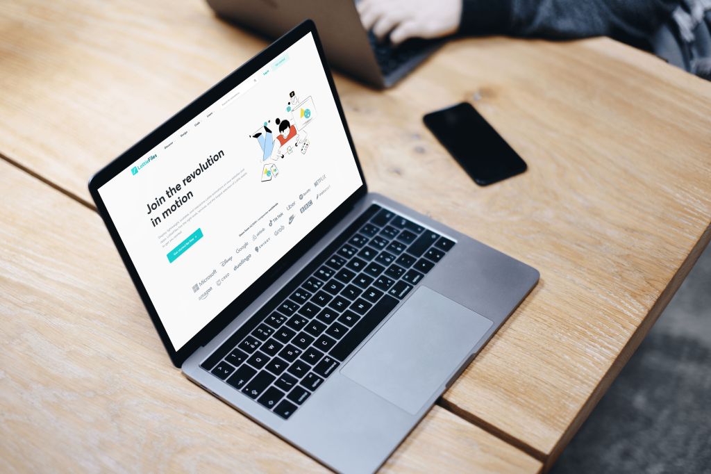 LottieFiles' website displayed on a laptop