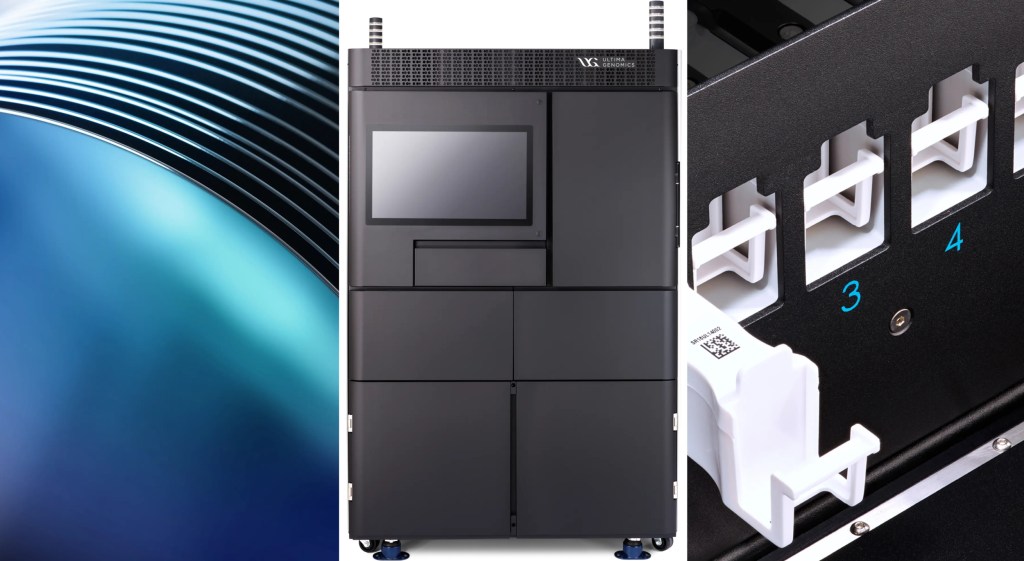 The UG 100 machine, its wafer-based substrate, and loading mechanism.