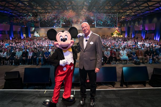 Mickey Mouse and Bob Chapek