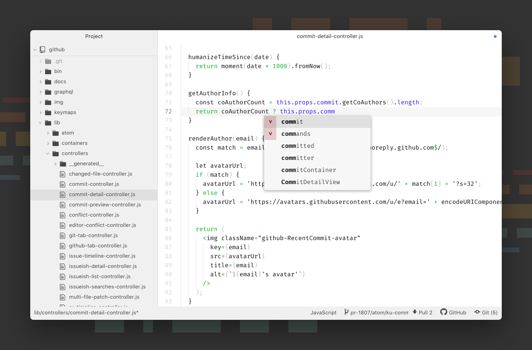 GitHub Atom