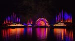 theme park at night