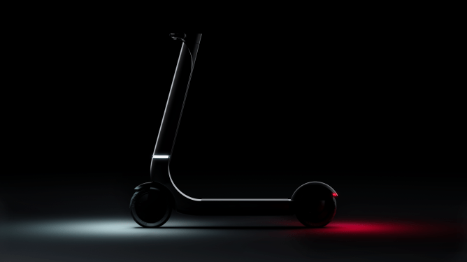 e-scooter in profile