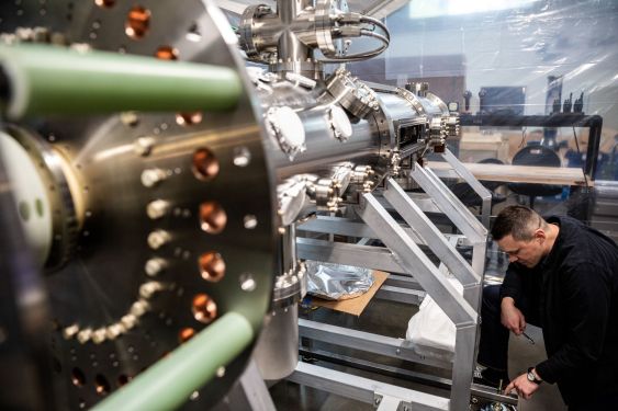 FuZE-Q reactor is shown here during assembly