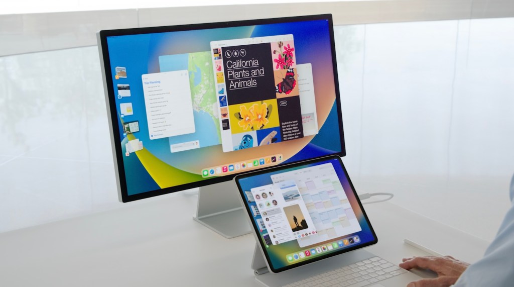 large and small Apple monitors