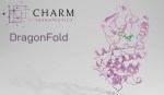 A protein rendered in 3D along with a drug molecule or ligand.