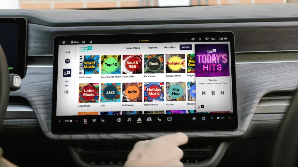 TuneIn dashboard vehicle