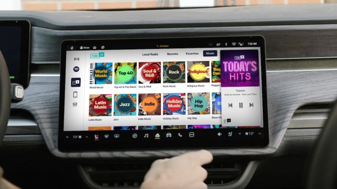 TuneIn dashboard vehicle