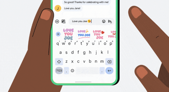 Gboard custom stickers