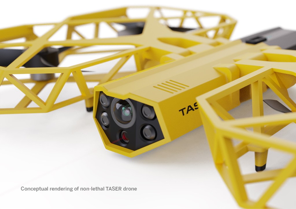 CG render of a possible design for a Taser Drone.