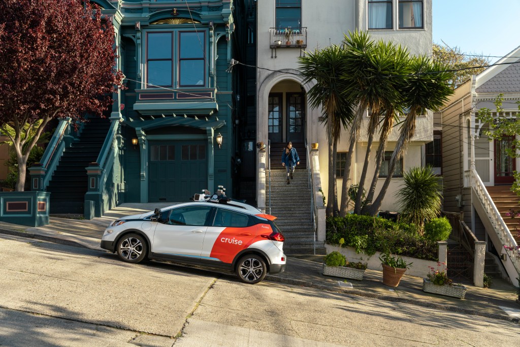 Cruise autonomous Chevy Bolt on San Francisco road
