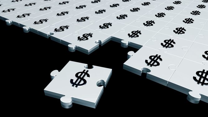 puzzle with dollar signs