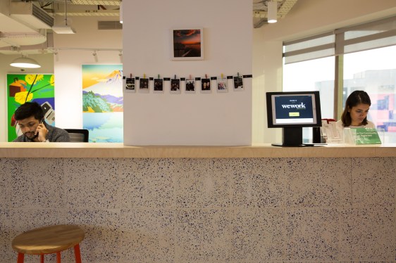A photo of arriving at a WeWork location with an iPad featuring the check-in tool, which exposed thousands of visitors' information.