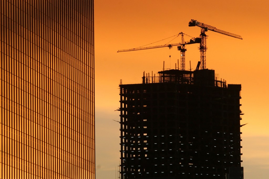 Indonesian construction site at sunset, used in a post about Juragan Material