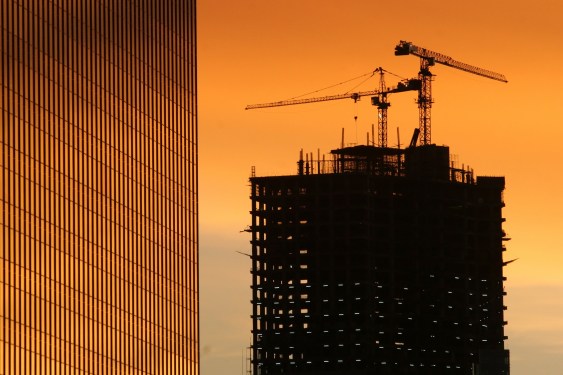 Indonesian construction site at sunset, used in a post about Juragan Material