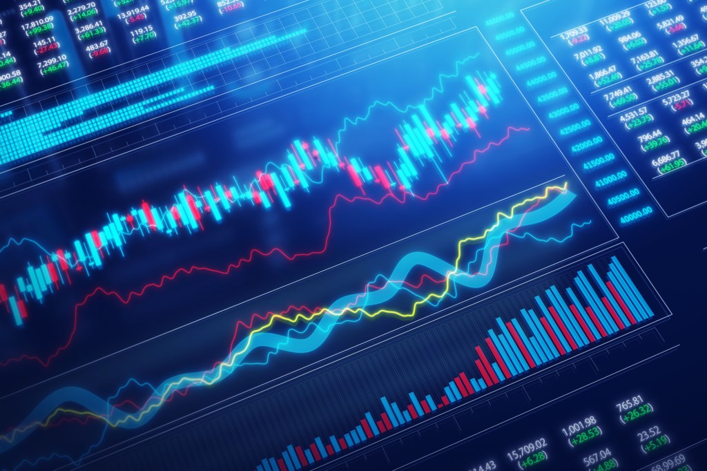 Digital graphs showing performance