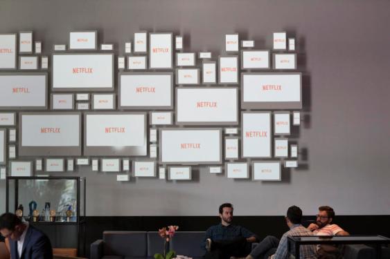 array of Netflix screens