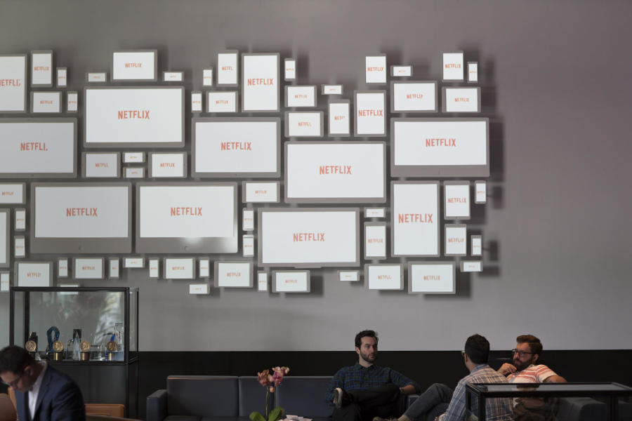 array of Netflix screens
