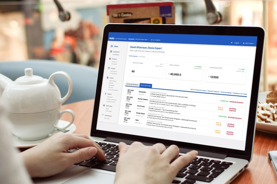A photo of Rezio, KKday's SaaS for travel provides, open on a laptop
