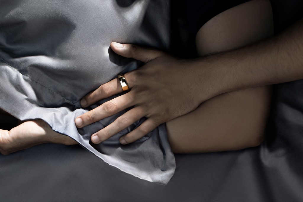 Ultrahuman Ring smart ring shown worn on a human hand