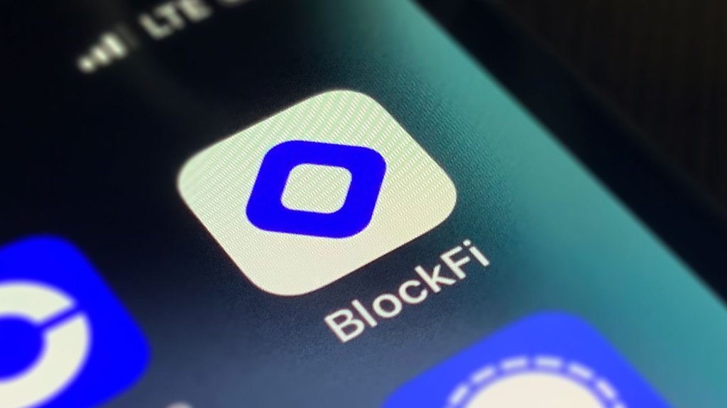BlockFi app icon on iOS