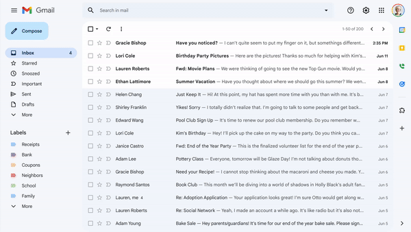 How to switch back to Google Chat or Google Meet in gmail