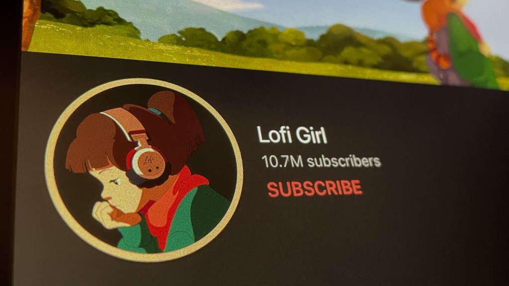 a photo of the lofi girl youtube channel on an ipad