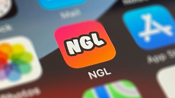 NGL app icon on iPhone