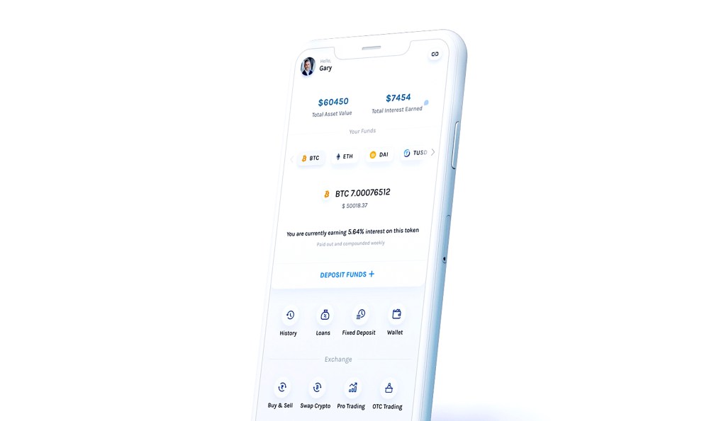crypto account on smartphone