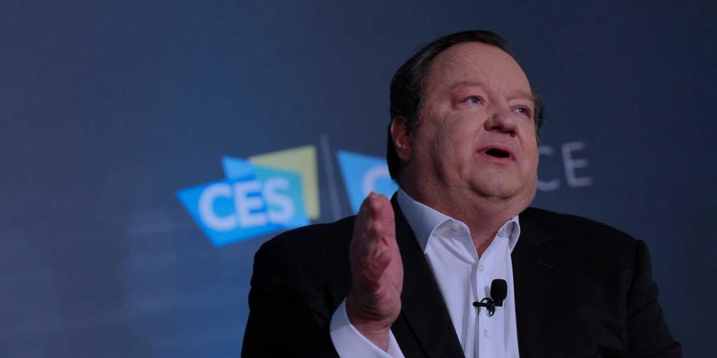 man talking at CES