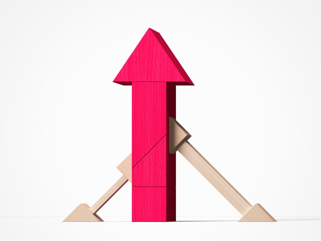 rising arrow and support; startup crypto infrastructure investments