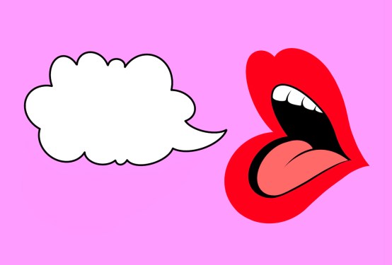 Speaking lips clipart background