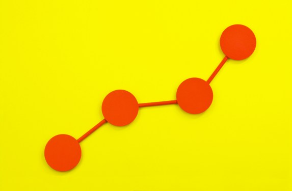 Chart pattern with upward trend; private capital talent