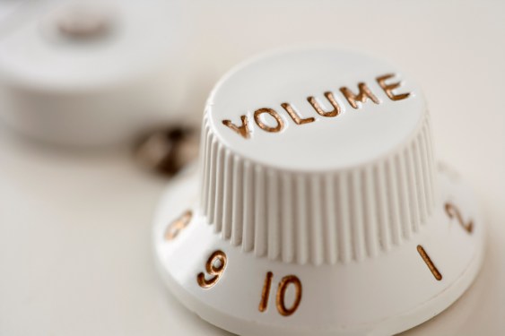 Volume knob from electric guitar