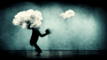 AI generated image: A Man Dances as if Prozac was a Cloud of Laughter.