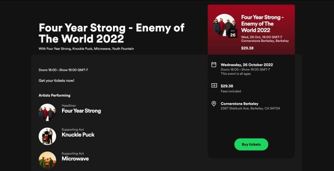 Spotify Tickets